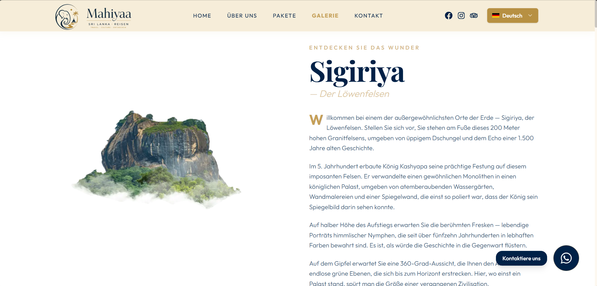 mahiyaa.com - National Tourist Guide website designed by Zyqron